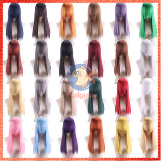 Tóc giả dài 60cm thẳng lưới hoa chịu nhiệt Wig Sakana Cosplay Shop X024