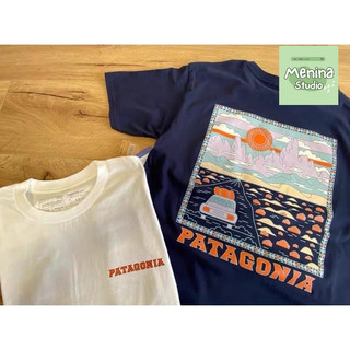 Áo Thun Cotton Tay Ngắn In Chữ Patagonia cho nữ, áo thun nữ thời trang vải cotton 100% MENINA_STUDIO
