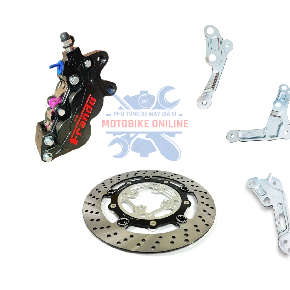 Heo 4Pis Frando+Pát+Đĩa Frando Lòng Nhôm 260mm cho các dòng xe thông dụng ms:555792