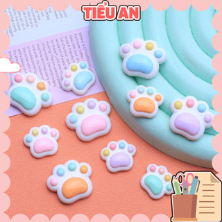 Charm slime/ trang trí hình chân mèo nhiều màu sắc - màu ngẫu nhiên - giá 1 charm