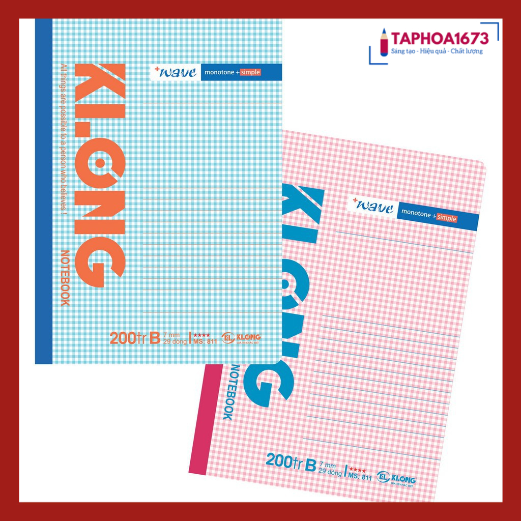Vở Kẻ Ngang KLONG 200 Trang - Ms: 833