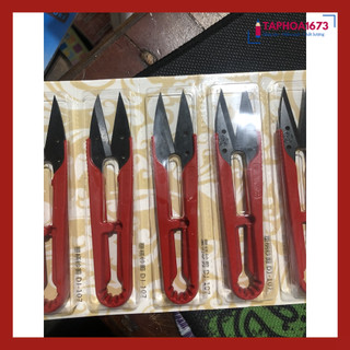 COMBO 2 Kéo Chỉ Nhựa Đỏ Mini Bền Đẹp