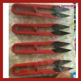 COMBO 2 Kéo Chỉ Nhựa Đỏ Mini Bền Đẹp
