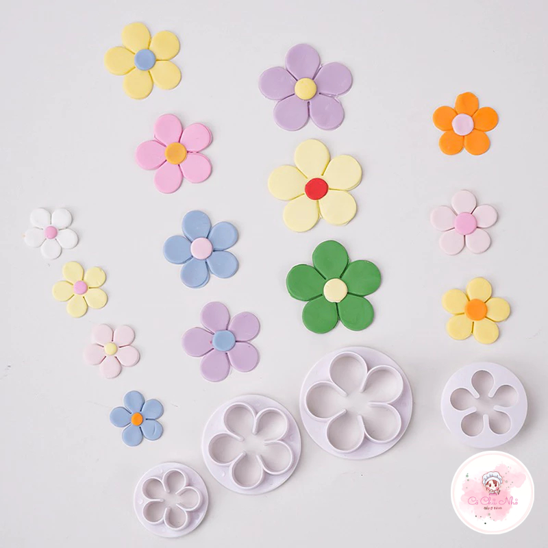 Bộ khuôn cắt cookies/fondant/gum các mẫu hình hoa