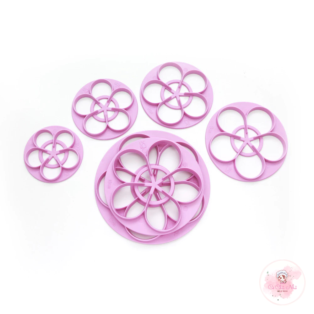 Bộ khuôn cắt cookies/fondant/gum các mẫu hình hoa