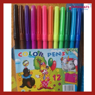 Bút Dạ Nước 12 Màu Vẽ Mỹ Thuật