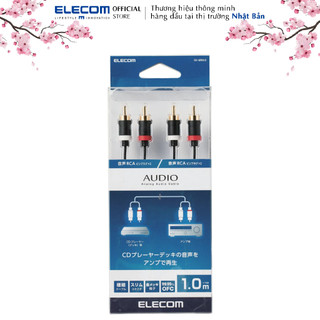 Cáp audio 2xrca-2xrca 1.0m elecom dh-wrn dh-wrn10 dh-wrn30 hàng chính hãng