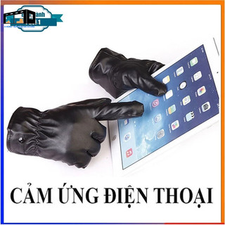 Găng tay da cừu lót lông nam nữ Mùa đông sử dụng cảm ứng điện thoại