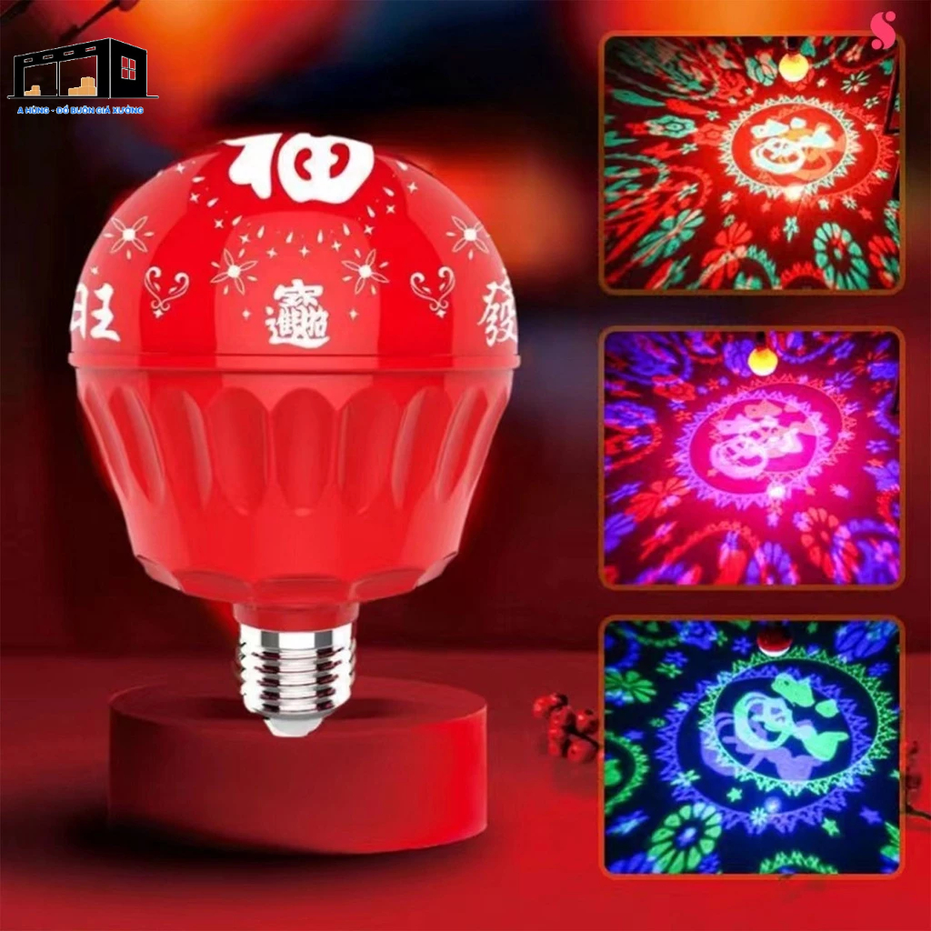 Đèn lồng led nhiều màu sắc cắm đui trang trí Tết [MẪU MỚI 2024]