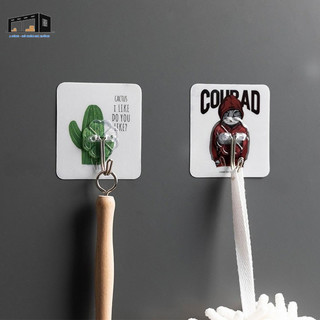 Móc dán tường siêu dính in hình 3D Độc Đáo