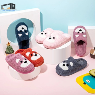 [XẢ KHO] Dép bông đi trong nhà cho bé hình cún lót nỉ siêu ấm