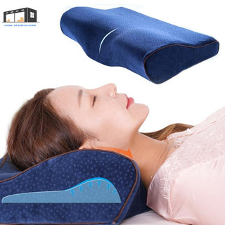 Gối ngủ cao su non - hỗ trợ chống ngủ ngáy, giảm đau mỏi cổ, đau mỏi vai gáy