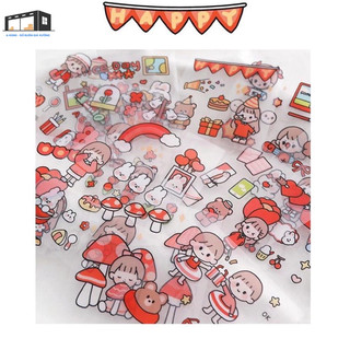 Miếng sticker cute trang trí dán tập vở, bình nước, bút nước