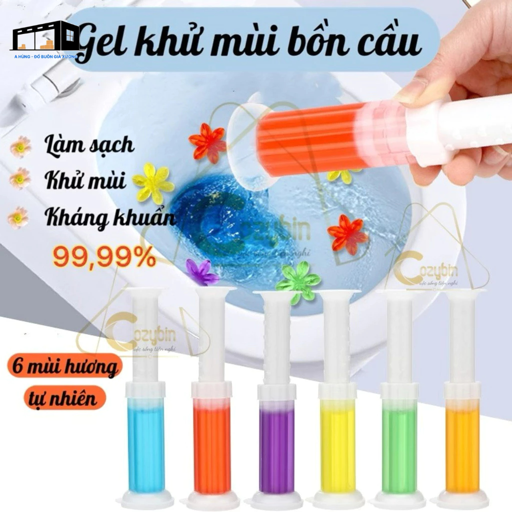 [Không Hộp] Gel Thơm Làm Sạch Khử Mùi Vệ Sinh, Diệt Khuẩn Khử Trùng Bồn Cầu Hình Bông Hoa