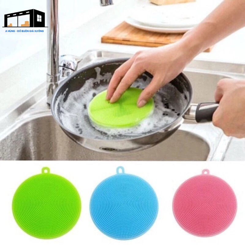 COMBO 3 MIẾNG RỬA CHÉN BÁT SILICON ĐA NĂNG
