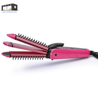 Máy là tóc, uốn xoăn, bấm xù 3 in 1 nova 8890