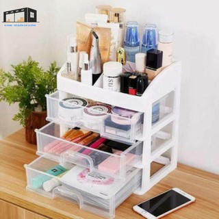 Kệ đựng mỹ phẩm nhựa 4 tầng cao cấp - có ngăn kéo