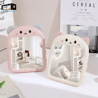 Gương trang điểm để bàn, gương để bàn tai gấu mini decor phòng xinh xắn