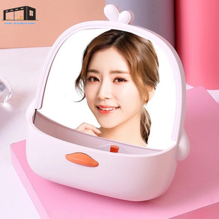 Gương để bàn trang điểm có khay yellow Ducky