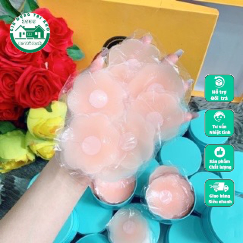 Hộp 5 Đôi Dán Ti 💖 Dán Ti Silicon Sử Dụng Nhiều Lần