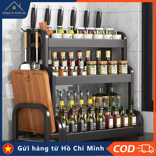 Kệ bếp giá đỡ gia vị mặt bàn giá đỡ dao đồ dùng đa chức năng Daquan gia dụng gia vị đũa kệ lưu trữ