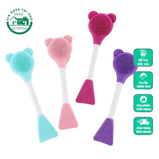 Cọ rửa mặt + quết kem đắp mặt nạ silicon cọ rửa mặt silicon 2 đầu tiện dụng.