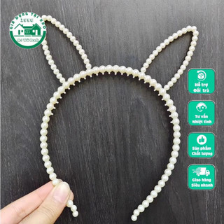 Bờm Cài Tóc Đính Hạt Trai Phong Cách Hàn Quốc