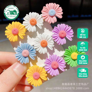Cặp tóc hoa cúc nhiều màu sắc phong cách hàn quốc