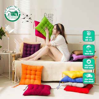 Đệm ngồi bệt, nệm lót ghế 40x40cm có dây buộc
