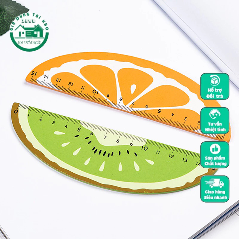 Thước Kẻ Cho Bé Hình Hoa Quả 15 Cm Vừa Các Loại Hộp Bút