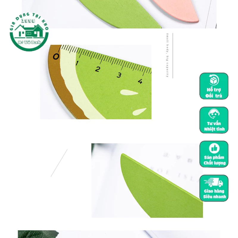 Thước Kẻ Cho Bé Hình Hoa Quả 15 Cm Vừa Các Loại Hộp Bút