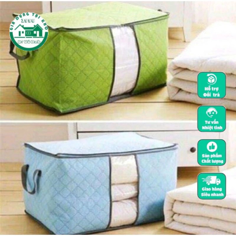 Túi giỏ đựng quần áo bằng vải cỡ lớn 100 lít - túi đựng chăn màn đa năng washday có thể gấp gọn vintage xinh xắn