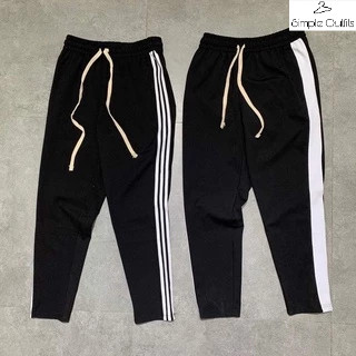 Quần jogger sọc kẻ 3 sọc 1 sọc unisex nam nữ,quần ống suông thể thao cao cấp không xù không nhăn