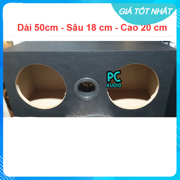 Vỏ thùng loa bass 16 cm - 1 tấc 6  làm SUB kép hoặc loa full - sub ô tô - vi tính