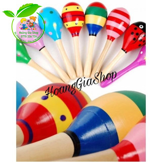 Lục lạc gỗ tập cầm nắm loại to 20cm