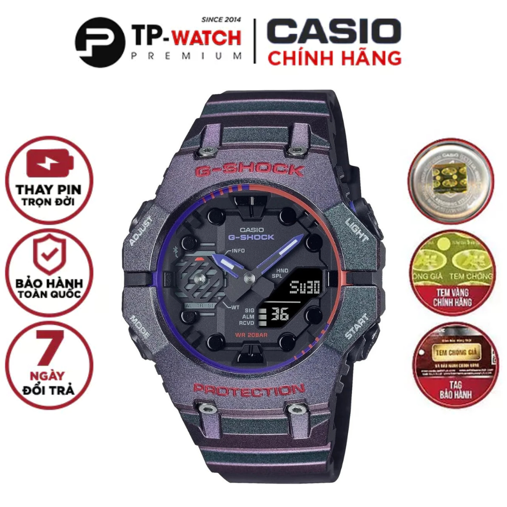 Đồng Hồ Nam Dây Nhựa Casio G-Shock GA-B001AH-6A Chính Hãng | GA-B001AH-6ADR
