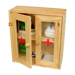 Tủ thuốc gia đình bằng gỗ 2 cánh, tủ thuốc treo tường tiện lợi, tủ y tế gỗ Đức Thành
