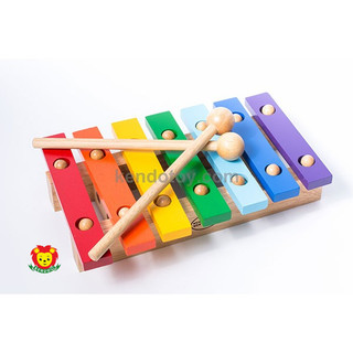 Đàn mộc cầm 7 thanh | Đồ chơi âm thanh bằng gỗ, xylophone 7 thanh gỗ tự nhiên an toàn