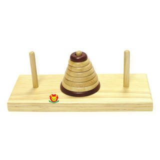Tháp Hà Nội, tháp dời 8 vòng đồ chơi gỗ tự nhiên siêu đẹp xuất khẩu, boardgame trí tuệ