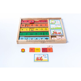 Bộ ráp vần, Đồ chơi giáo dục bằng gỗ | Bộ học vần cho bé chuẩn bị vào lớp 1