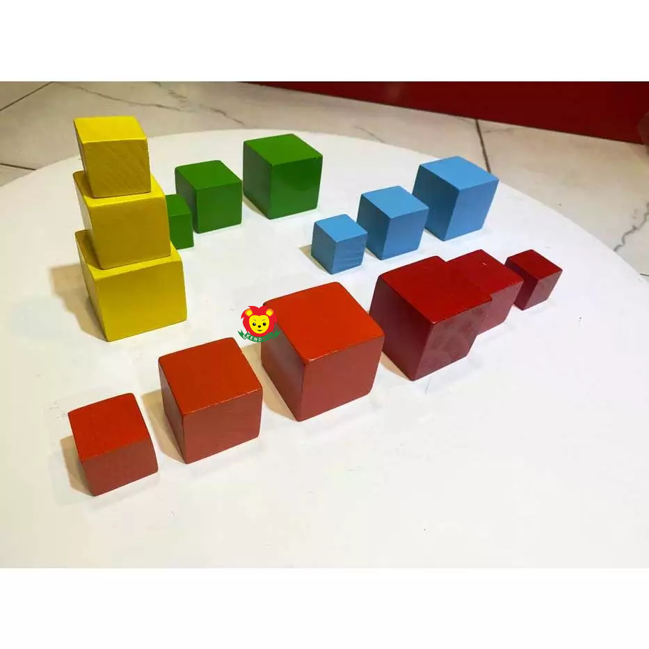 Khối Lập phương cube màu 3 cm, 4 cm, 5 cm, vật liệu DIY, kẹp gỗ trang trí đa năng, khối vuông gỗ decor kê đồ