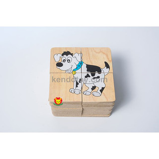 Bộ ghép thú, ghép hình 10 con vật, Puzzle động vật, giáo cụ mầm non