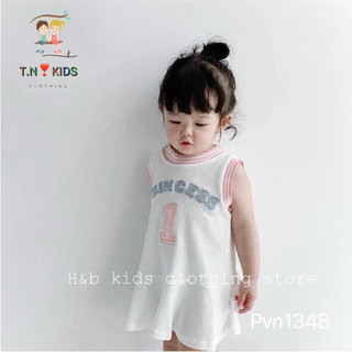 K16: Bộ váy thun cotton 4 chiều năng động cho bé gái