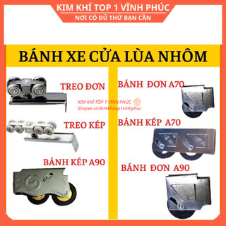 Bánh xe cửa lùa nhôm ray treo, bi trượt của lùa