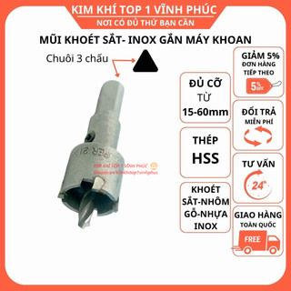 Đầu Mũi khoan khoét lỗ sắt khoan lỗ tròn phi 16 -18- 22- 53mm nhiều loại