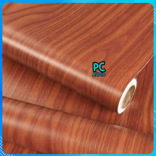 Giấy dán thùng loa - Decan dán loa Nâu vân gỗ: Giá 1 mét khổ 60cm