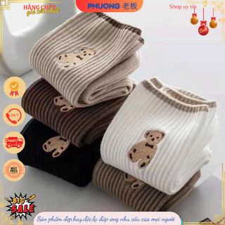 Sét 5 Đôi Tất nữ cổ cao hình gấu ocp