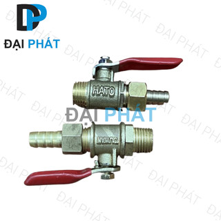 Van tay nhỏ 13mm - Van bi tay gạt hơi 13mm đồng thau 2 đầu ren ngoài