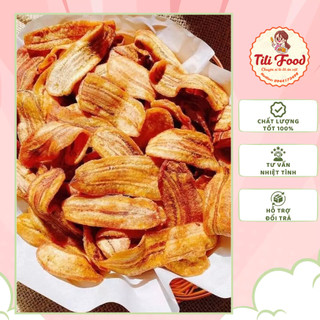 Chuối sấy mộc không đường ngon, giòn rụm gói 500gr