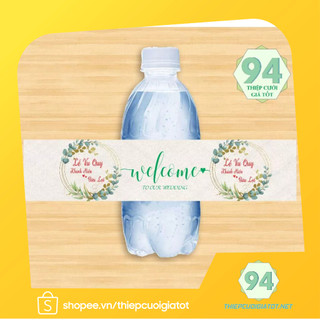 Tem dán chai nước đám cưới, đám hỏi
